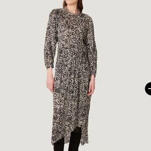 IRO PARIS Romeri Leopard-Print Silk-Crepon Midi Dress